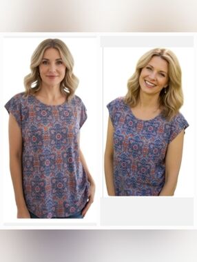 "Cynthia Rowley " NWT Women's (M) Very Pretty Colorful Summer Blouse.